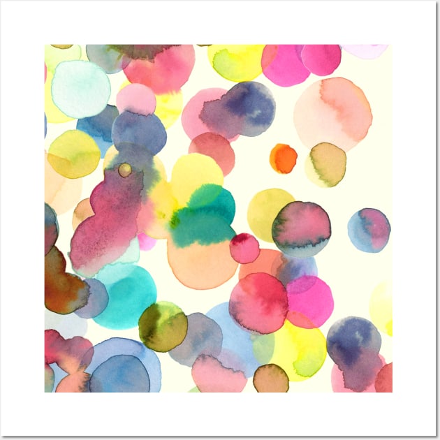 Pocket - Watercolor Colorful Drops Wall Art by ninoladesign